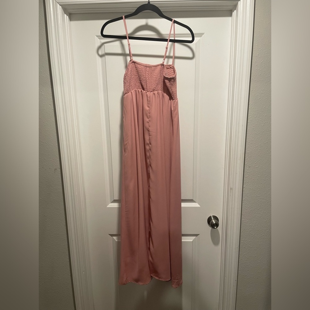 SHEIN Strapless Blush Pink Maternity Dress - Picture 3 of 3